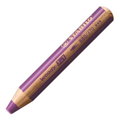 STABILO woody 3in1 MultiTalented Pencil Pack of 6 Birthday Edition Unicorn Assorted Colours with Sharpener - Image 3