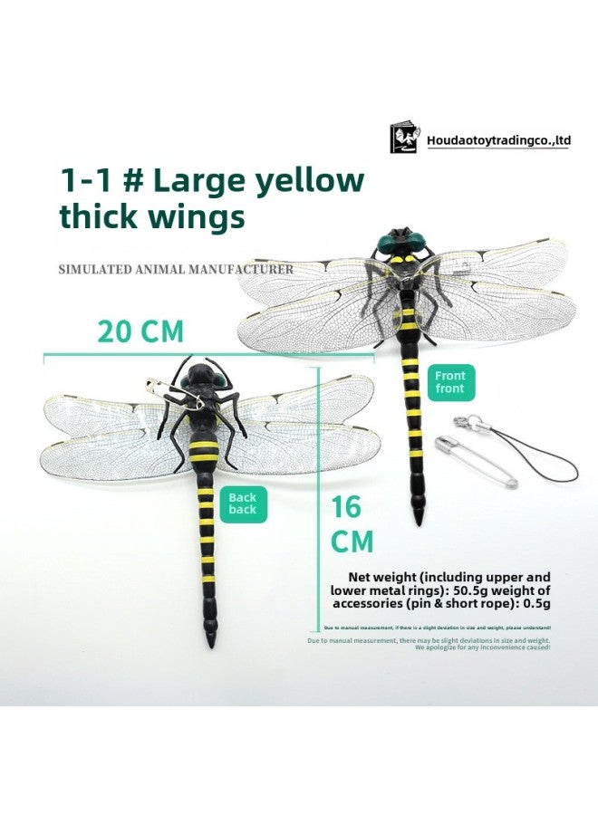 Simulation Dragonfly Exported To Japan Mosquito Repellent Artifact Plastic Model Toy Dragonfly Crafts-Color:1-1 Large Yellow Thick Wings 200*160mm  - Image 1