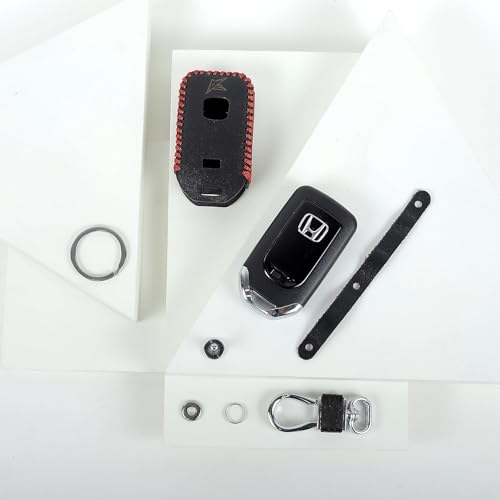 Aliens World Leather Car Smart Key Cover Case for Honda Accord, Jazz, H.City, BR - V, CR - V, WR - V, Civic(Black) - Image 5