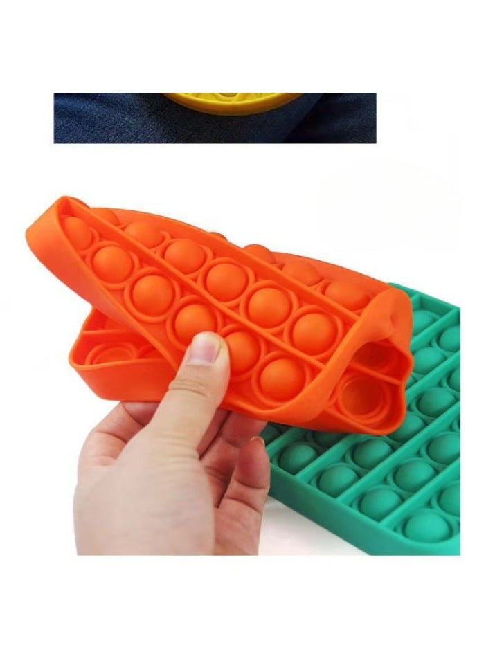 AROAQ Push Pop Bubble Sensory Fidget Toy, Stress Relieve Sensory Decompression Toys, Portable Pressure Silicone Squeeze Sensory Toys For Kids And Adults, (square purple) - Image 2