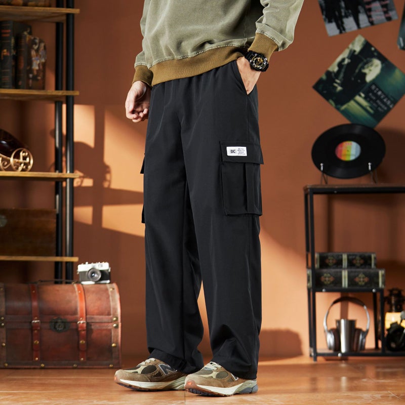 Men'S Pants All-Match Boys 2024 Spring Workwear Sports Pants Men'S Loose Straight Casual Trendy Pants - Image 1
