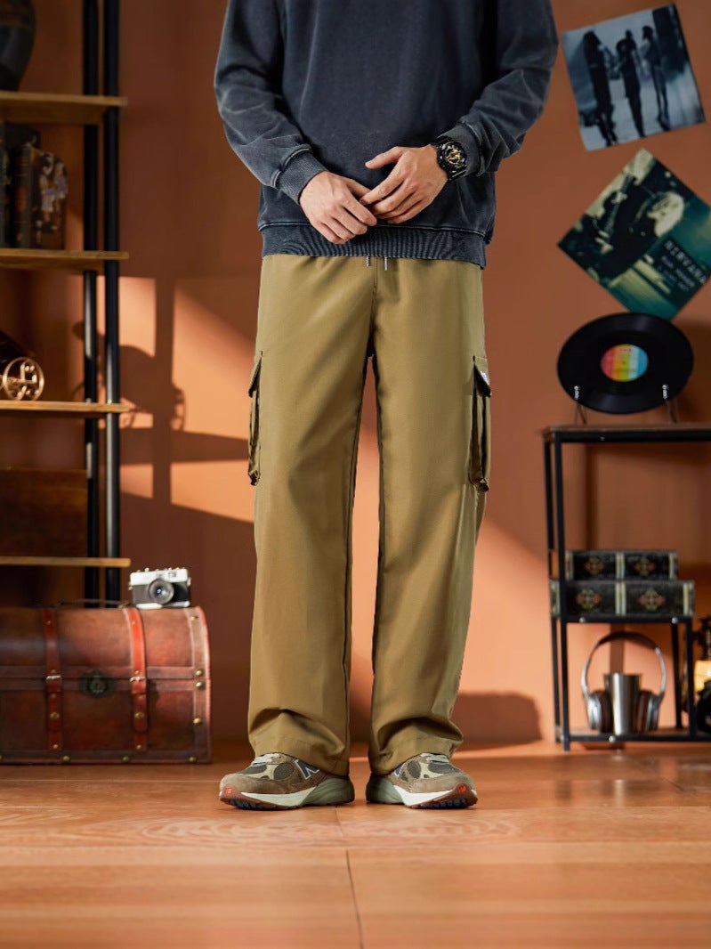 Men'S Pants All-Match Boys 2024 Spring Workwear Sports Pants Men'S Loose Straight Casual Trendy Pants - Image 5