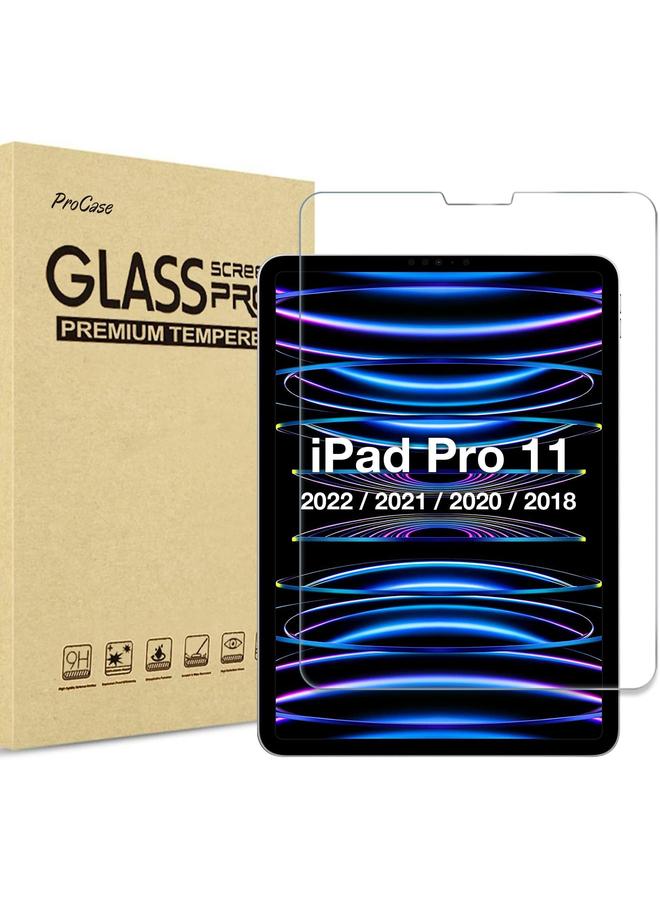 Procases Ipad Pro 11 Screen Protector 2022 2021 2020 2018 Tempered Glass Screen Film Guard Screen Protector For Ipad Pro 11 4Th 2022 3Rd Gen 2021 2Nd Gen 2020 1St Gen 2018 Clear - Image 1
