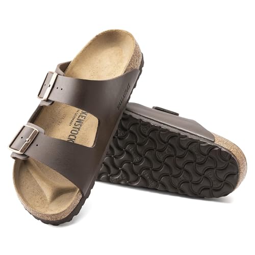 BIRKENSTOCK صنادل بيركنستوك النسائية أريزونا بيركو-فلور بني داكن - 46 R EU (US Men EU's 13-13.5) - Image 2
