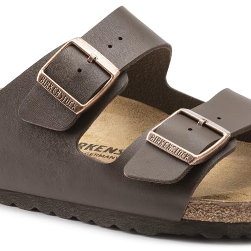 BIRKENSTOCK صنادل بيركنستوك النسائية أريزونا بيركو-فلور بني داكن - 46 R EU (US Men EU's 13-13.5) - Image 5