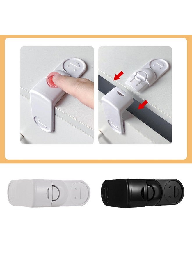 UtySty 4 Pack Drawer Dresser Locks Baby Proofing Adhesive 90 Degree Right Angle Drawer Locks Latches Child Safety Baby Locks for Bedroom Tall Dresser Storage Tower Nightstand Under Desk File Cabinet - Image 5