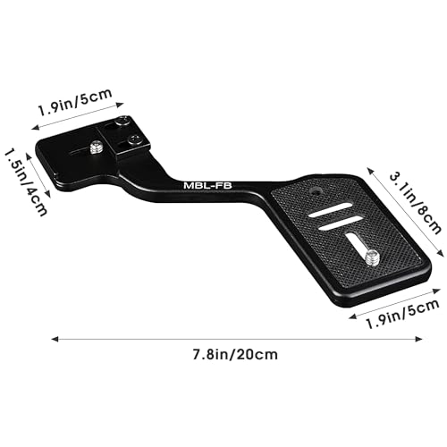 Manbily Camera Flash Brackets, Aluminum Tripod Camera Mount Extension Bar with 1/4" Screw for DSLR LED Light Video Microphone - Image 4