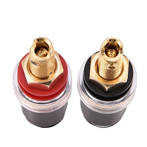 Tangxi 4mm Banana Plug,2 Pcs HiFi Banana Plugs, Welding Copper Terminal for 4mm Banana Socket,Black&Red Banana Jack Binding Post Replacement - Image 5