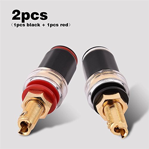 Tangxi 4mm Banana Plug,2 Pcs HiFi Banana Plugs, Welding Copper Terminal for 4mm Banana Socket,Black&Red Banana Jack Binding Post Replacement - Image 3