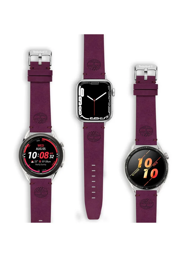 Timberland Universal Replacement Leather Strap For Men And Women Compatible With Apple Watch Series 3-9, SE (38-40-41), Samsung, Huawei Or Quartz Watch With Lug Width Of 20mm