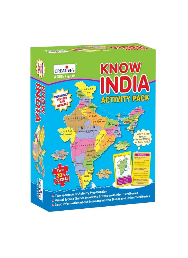 Creative's Creative’s Know India | Map Puzzles| Learning & Educational | Jigsaw Puzzles | Learning Games for Kids | Educational Puzzle Games | Geography Puzzles for Ages 7 & up  - Image 1