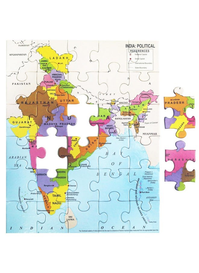 Creative's Creative’s Know India | Map Puzzles| Learning & Educational | Jigsaw Puzzles | Learning Games for Kids | Educational Puzzle Games | Geography Puzzles for Ages 7 & up  - Image 2