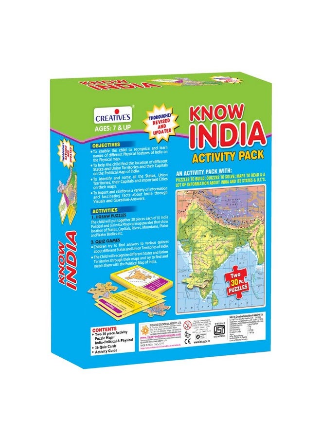 Creative's Creative’s Know India | Map Puzzles| Learning & Educational | Jigsaw Puzzles | Learning Games for Kids | Educational Puzzle Games | Geography Puzzles for Ages 7 & up  - Image 4