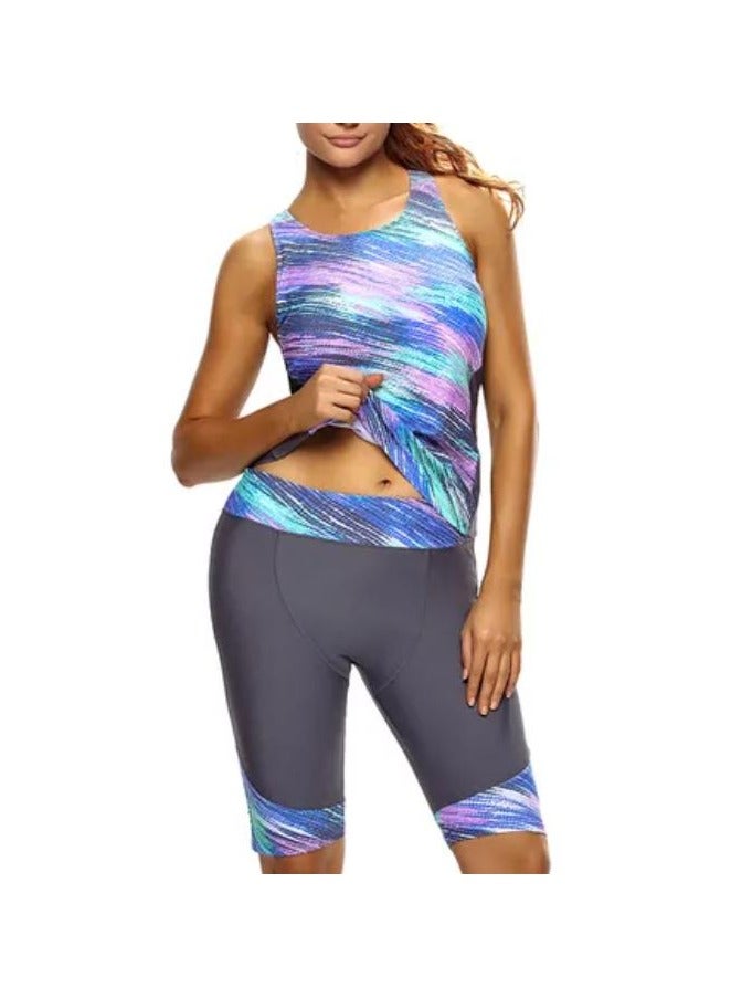 Nariele Swimsuits Cozy Simple Design Block Tankini Set