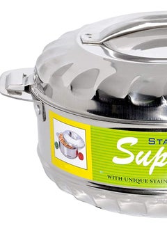 Supermax Stainless Steel Casserole Lightweight Easy to Handle Hotpot with Lid 3Pc Set 1.0L, 1.5L, 2.5L  - Image 3