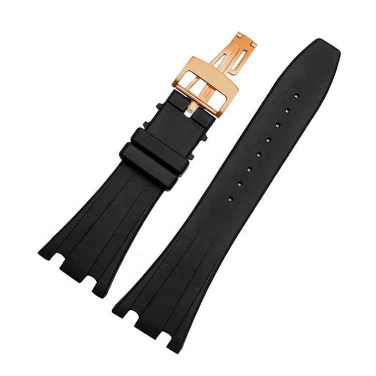 Bluejw Trendy Brand Watch Silicone Strap with Original Butterfly Buckle – Folding Lock Rubber Replacement Band for Easy Strap Replacement - Image 3