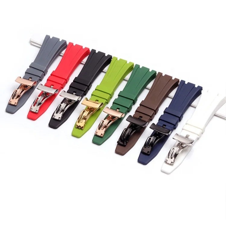 Bluejw Trendy Brand Watch Silicone Strap with Original Butterfly Buckle – Folding Lock Rubber Replacement Band for Easy Strap Replacement - Image 2