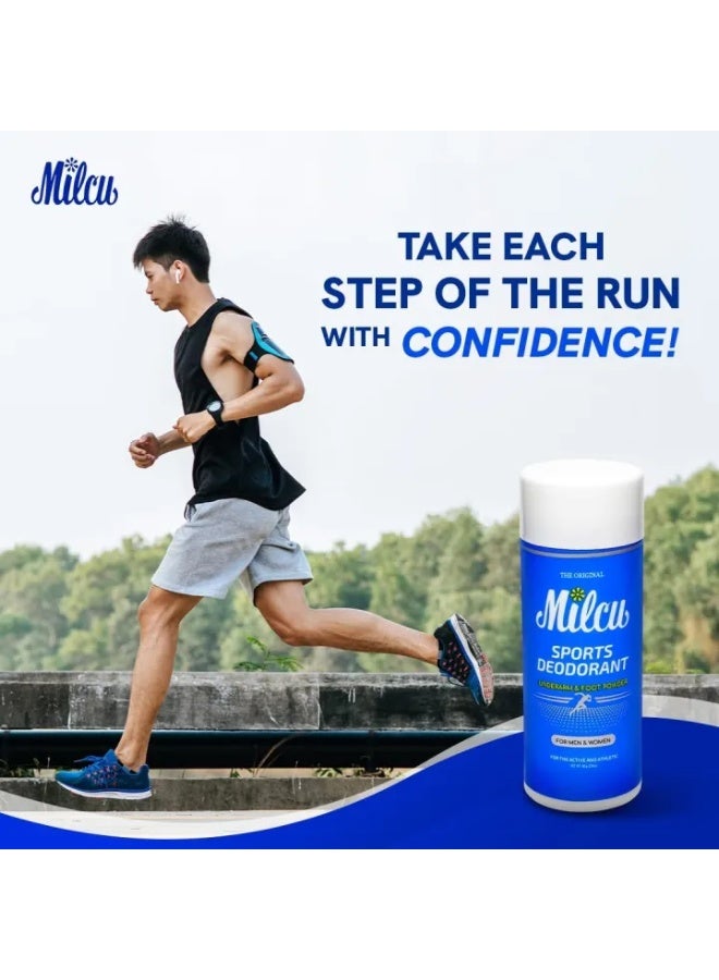 Milcu Sports Deodorant Underarm & Foot Powder - 80 g - Image 3