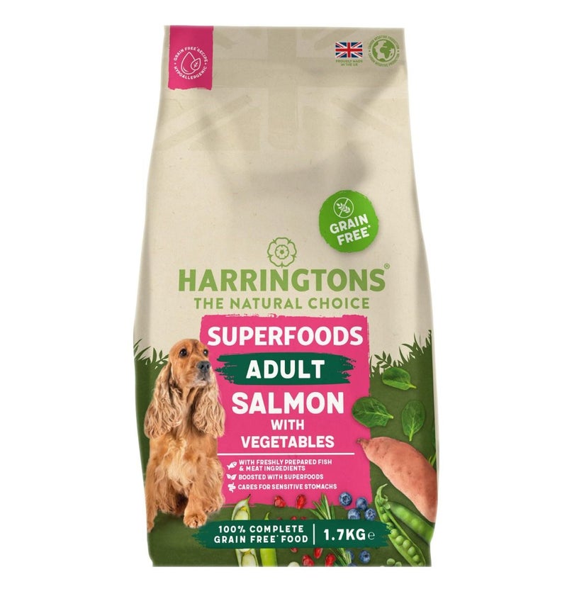 Harringtons Superfoods Salmon with Vegetables Adult Dry Dog Food 1.7kg - Image 1