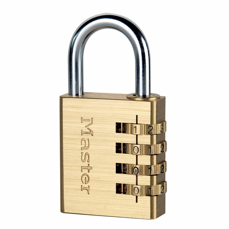Master Lock Brass 4-Digit Combination Lock, 40mm, Gold