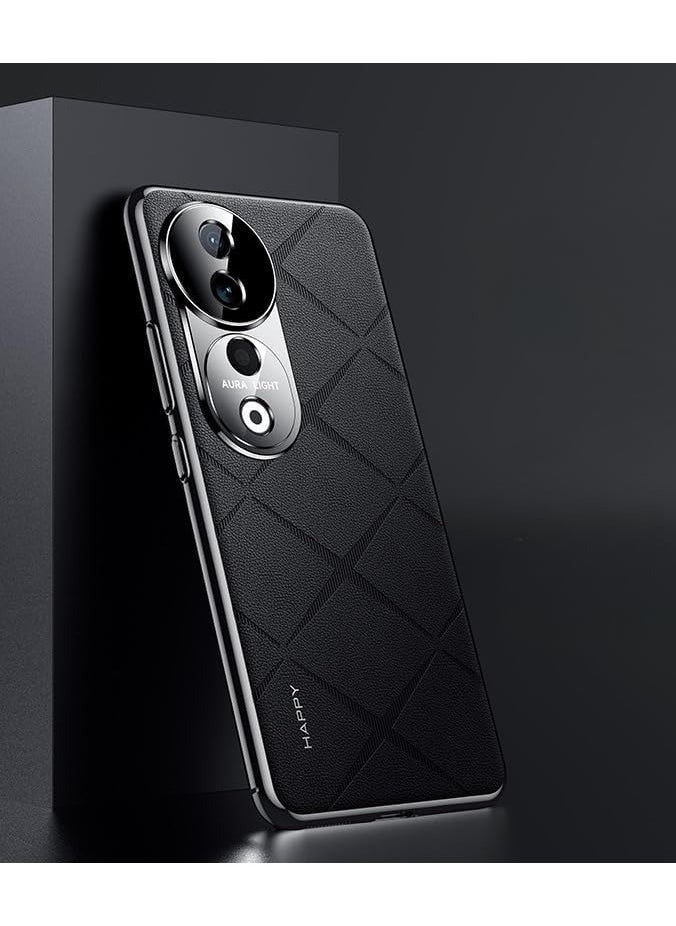 General Case Compatible with Vivo V40 Pro 5G, Ultra-thin Plain Leather Electroplated Frame Anti-Fingerprint Anti-fall Camera Lens Protection Cover for Vivo V40 Pro  - Image 1