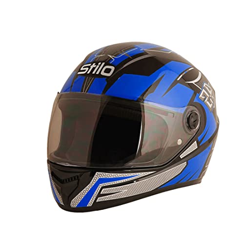 Sage Square ISI Certified ABS Clear Visor, High Standard Safety, Enhanced Design, Extra Comfort, Enhanced Design Proud 45 Full Face Graphic Helmet (Large, Black Glossy - Blue) - Image 2