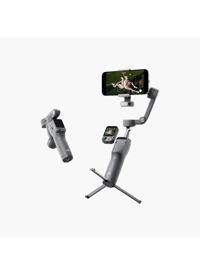 Dji World DJI Osmo Mobile 8P Advanced Tracking Combo 3-Axis Smartphone Gimbal Stabilizer with Multifunctional Module 2, ActiveTrack 8.0, Osmo FrameTap Remote Screen, Built-in Extension Rod & Tripod, 10-Hour Battery - Image 2