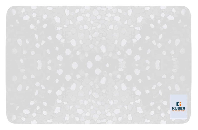 Kuber Industries Stone Print Fridge Mat Set of 4|Water Proof Refrigerator Drawer Mat|Reusable & Washable|Multipurpose Mat for Kitchen (Transparent) - Image 3