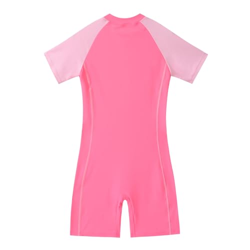 karrack Girls One Piece Rash Guard Swimsuit Kid Water Sport Short Swimsuit UPF 50+ Sun Protection Bathing Suits - Image 4