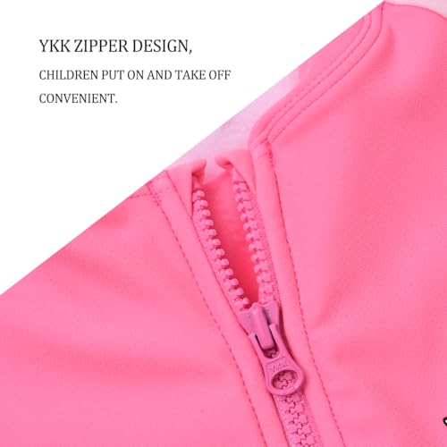 karrack Girls One Piece Rash Guard Swimsuit Kid Water Sport Short Swimsuit UPF 50+ Sun Protection Bathing Suits - Image 5