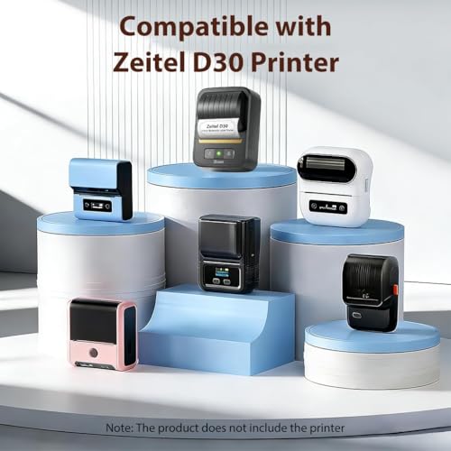 Zeitel® 1 Roll Holographic Thermal Label Sticker Waterproof Mini Printer Paper Roll Reflective Self-Adhesive Printing Paper, 2"x1" High-Viscosity, 300 Pcs Labels, Excluding Printer - Image 3
