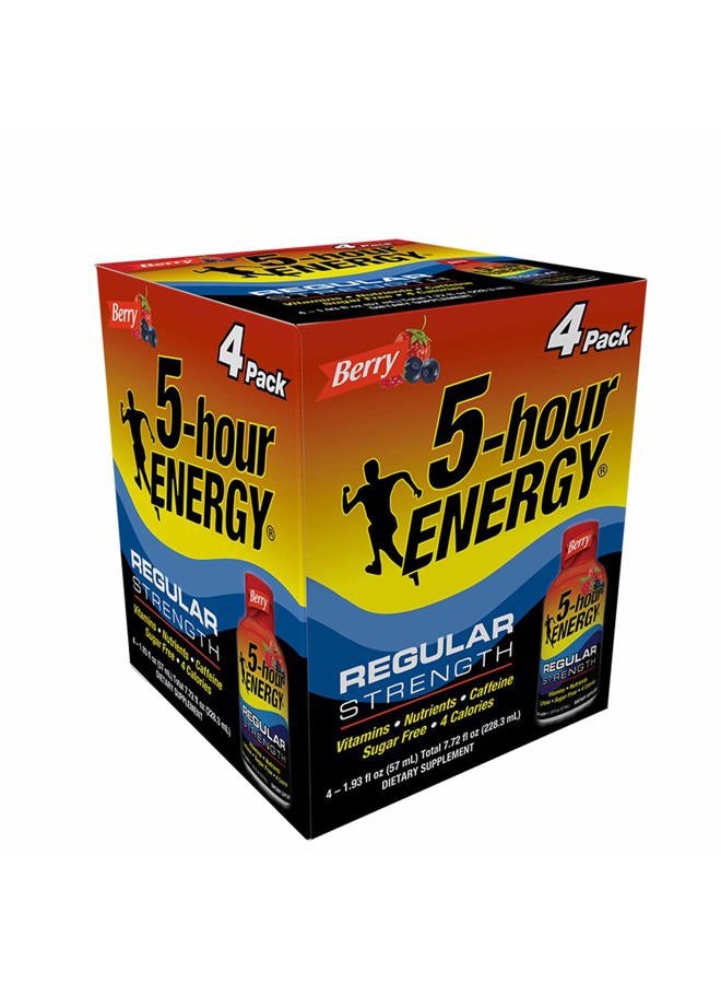 5 Hour Shot, Berry, 1.93 Fl Oz (Pack of 4)