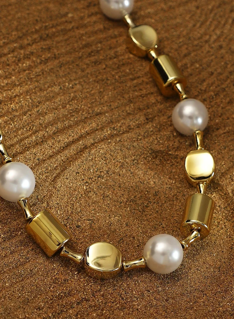 SOHI SOHI Women The Spherical-Block Collar Necklace | California  Colour | One-Size | Metallic Acrylic Material | Lobster Clasp Closure | Necklace For Casual & Evening Wear