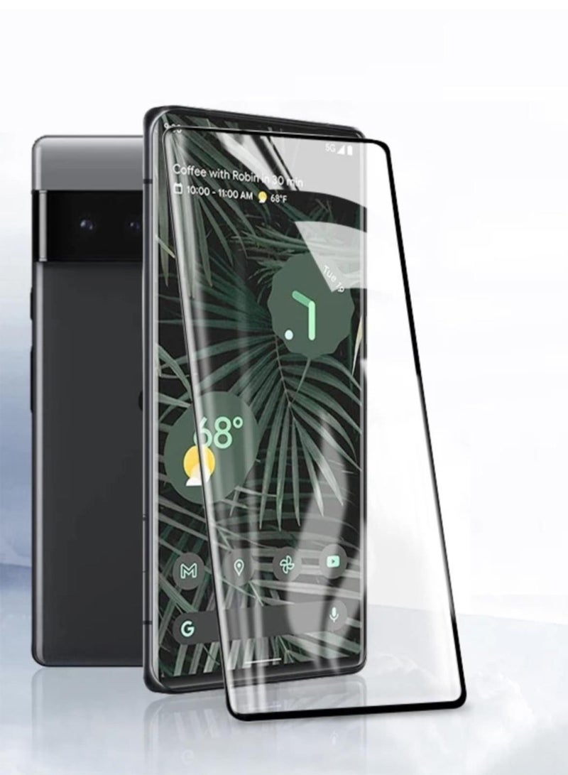 CATANES واقي شاشة Google Pixel 6 Pro مضاد للخدش من الزجاج المقوى المنحني الشفاف عالي الدقة من الحافة إلى الحافة تغطية كاملة 9H غلاف ملائم للجراب مقاس 6.71 بوصة - Image 3