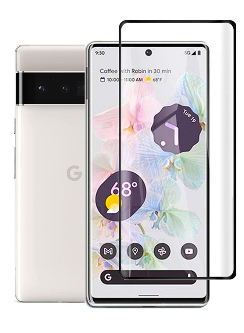 CATANES واقي شاشة Google Pixel 6 Pro مضاد للخدش من الزجاج المقوى المنحني الشفاف عالي الدقة من الحافة إلى الحافة تغطية كاملة 9H غلاف ملائم للجراب مقاس 6.71 بوصة - Image 2