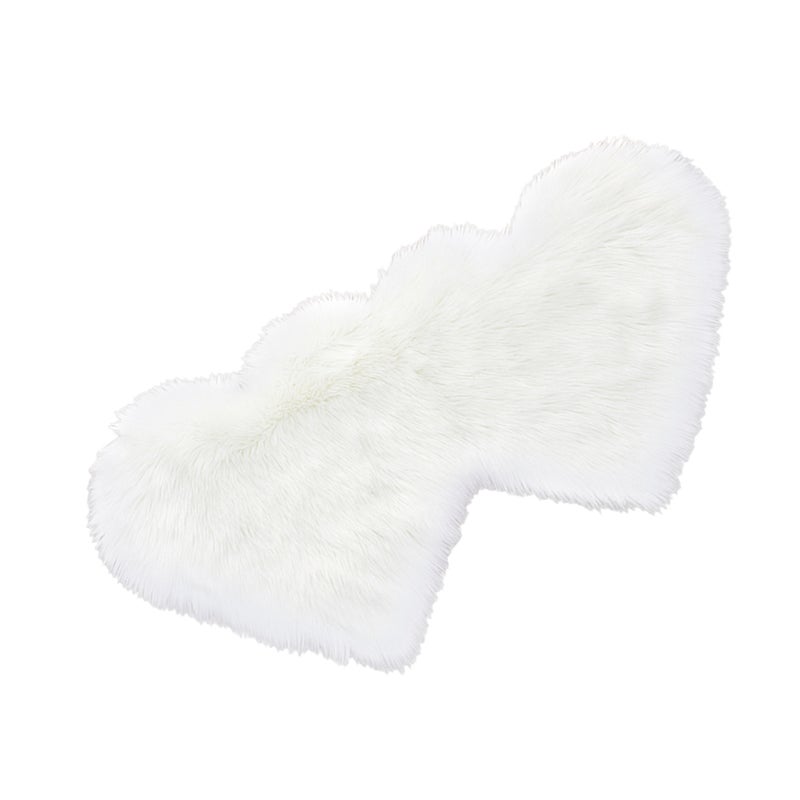 Fashion Sweet Heart Shape Carpet Anti- Stylish Doormat Practical Non- Ground Rug Carpet for Home Living Room (White) - Image 1