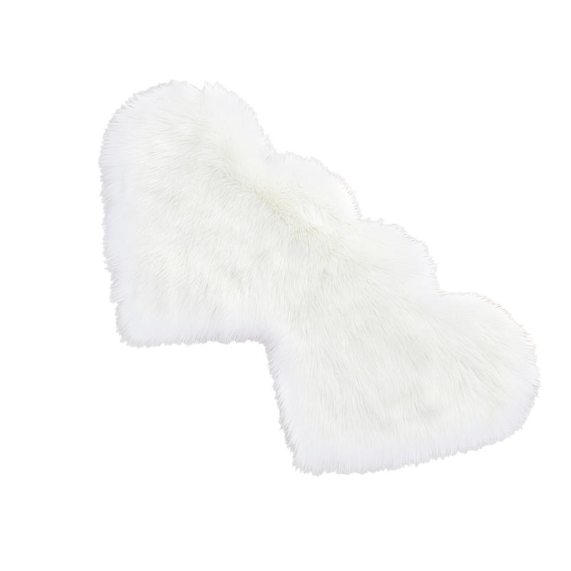 Fashion Sweet Heart Shape Carpet Anti- Stylish Doormat Practical Non- Ground Rug Carpet for Home Living Room (White) - Image 3