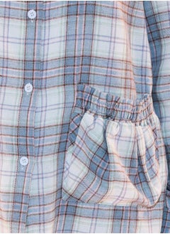 Take Two Checked Front Pocket Oversized Shirt  - Image 4