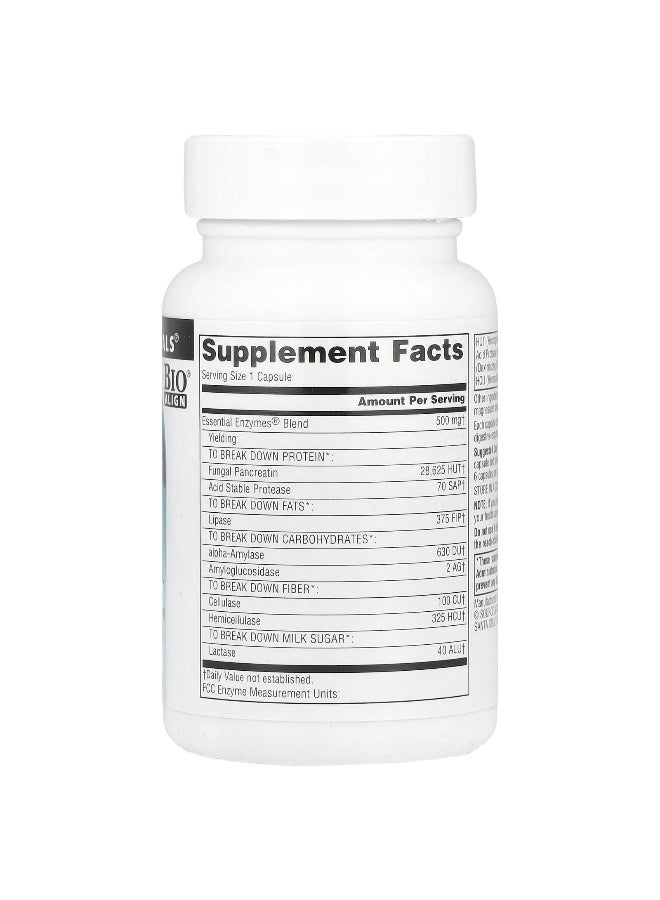 Source Naturals Source Naturals, Daily Essential Enzymes®, 500 mg, 60 Capsules  - Image 2