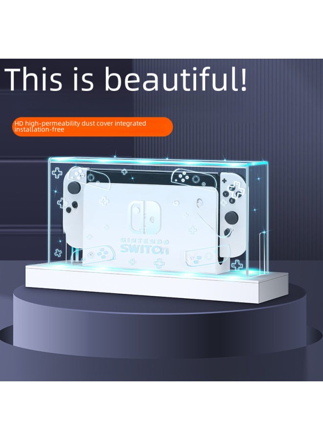 general Dustproof Acrylic Shell Cover Lighted Base Box For Nintendo Switch Oled Protective Case Glowing Stand Console Accessories-Product Color:20 Color Dust Cover Luminous Base - Image 2