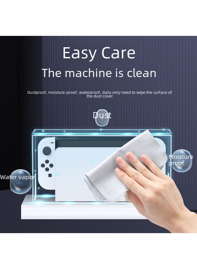 general Dustproof Acrylic Shell Cover Lighted Base Box For Nintendo Switch Oled Protective Case Glowing Stand Console Accessories-Product Color:20 Color Dust Cover Luminous Base - Image 4