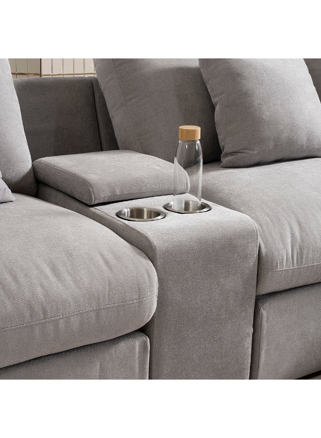 Pan Home Robon Corner Sofa Set - Grey  - Image 4