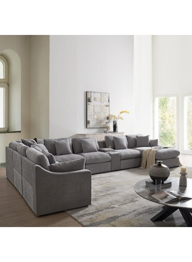 Pan Home Robon Corner Sofa Set - Grey  - Image 2