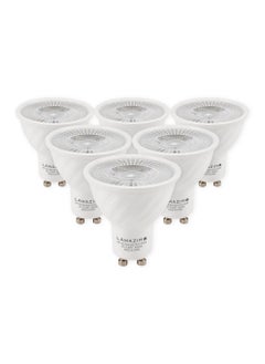 LAWAZIM 5W LED Spot GU10 -6 Piece 3000K Warm White- Energy Saving 55W Equivalent Non-Dimmable Lightbulbs with 350 Lumens and a Lifespan of 15,000 Hours -Ideal for Ceiling Lights and Recessed Fixtures  - Image 1