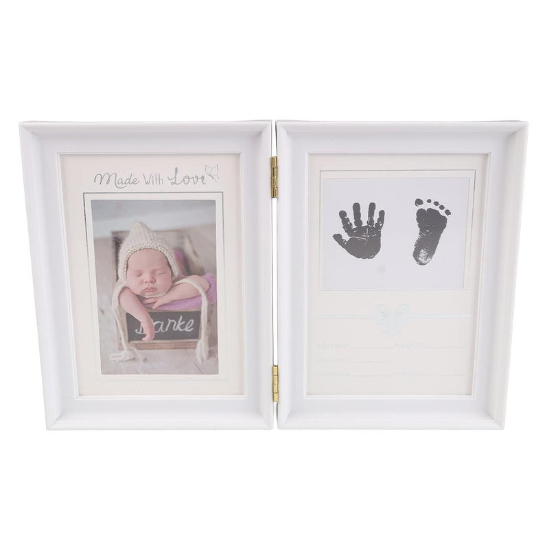 ZJchao Dog Print Kit New Parents Gifts Hand and Foot Print for Baby Baby Hand and Footprint Kit Casting Clay Handprint Keepsake Frame Newborn Nursery Picture Frame - Image 3