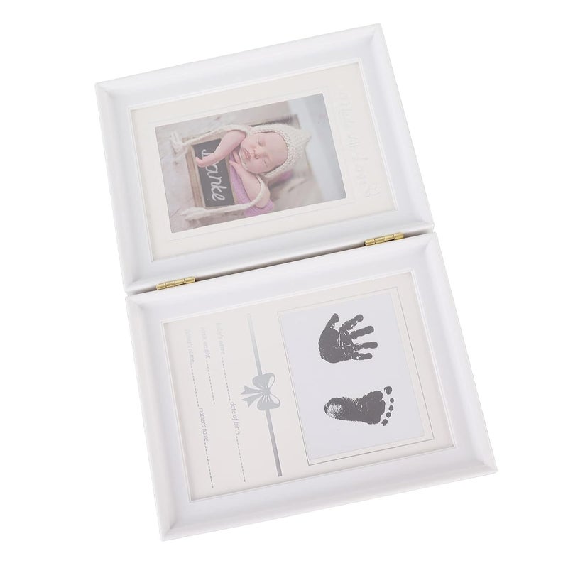 ZJchao Dog Print Kit New Parents Gifts Hand and Foot Print for Baby Baby Hand and Footprint Kit Casting Clay Handprint Keepsake Frame Newborn Nursery Picture Frame - Image 5