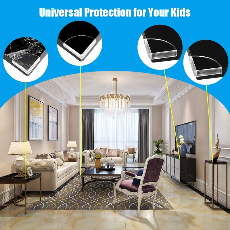 Tomorotec [36 Pack] Slim Clear Edge Bumpers, Tomorotec Corner Protectors Edge Guards Corner Cushion for Baby Safety for Furniture, Slim Table, Windows, Bed and etc - Image 4