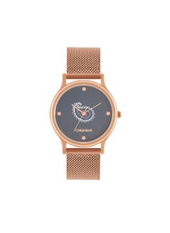 Chumbak TEAL BY CHUMBAK Women's Analog Rose Gold Metal Watch | Stainless Steel Mesh Strap (Paisley)  - Image 2
