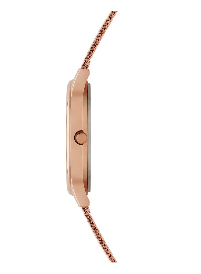 Chumbak TEAL BY CHUMBAK Women's Analog Rose Gold Metal Watch | Stainless Steel Mesh Strap (Paisley)