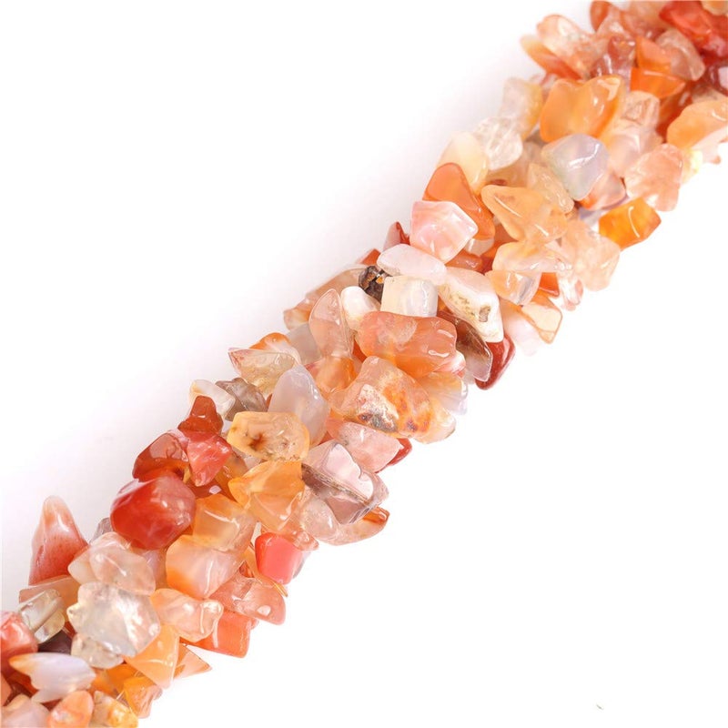 68mm Red Carnelian Gravel Gemstone Chips Beads Freeform Orange Red 34 JOE FOREMAN